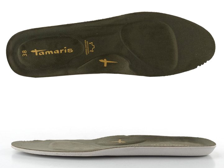 Tamaris tenisky na platforme olive nubuc 1-23724-42