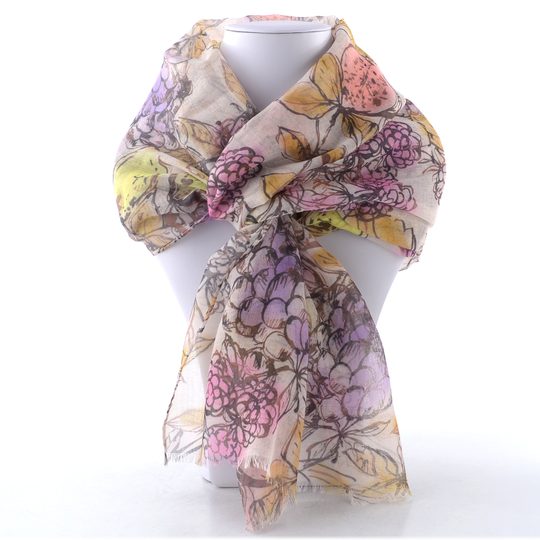 Fraas lehký udržitelný šál s motivem ovoce 640071-469