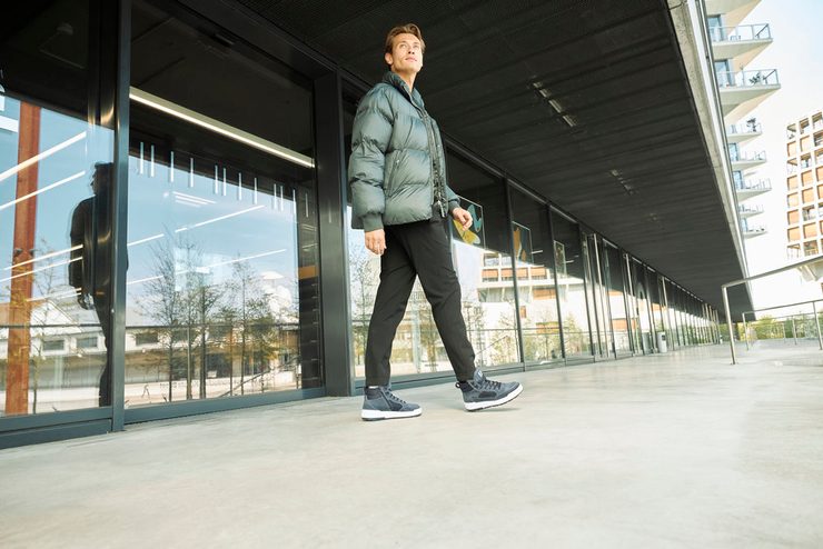 Rieker Revolution členková obuv s membránou temne šedá U0069-45