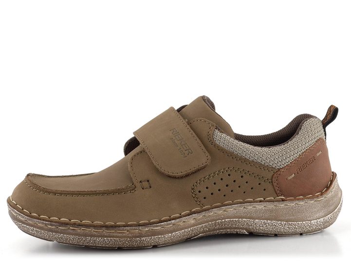 Rieker béžové polobotky s páskem na suchý zip 03058-64