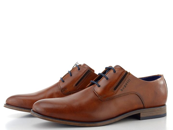 Bugatti hladké koňakové poltopánky 313-A3S05-3000