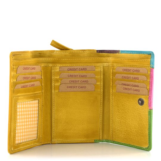 Dámska peňaženka patchwork yellow/multi LG-11/D