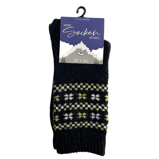 Pánské zimní ponožky s vlnou 2 páry šedé/černé 21456