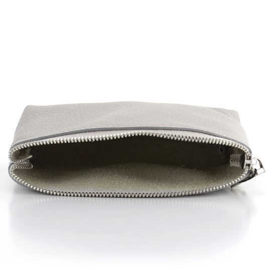 Elega kožená etue šedá/striebro 68811