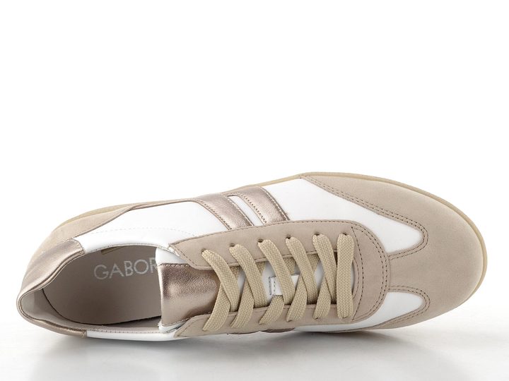 Gabor kožené tenisky oak/weiss/puder 83.300.12