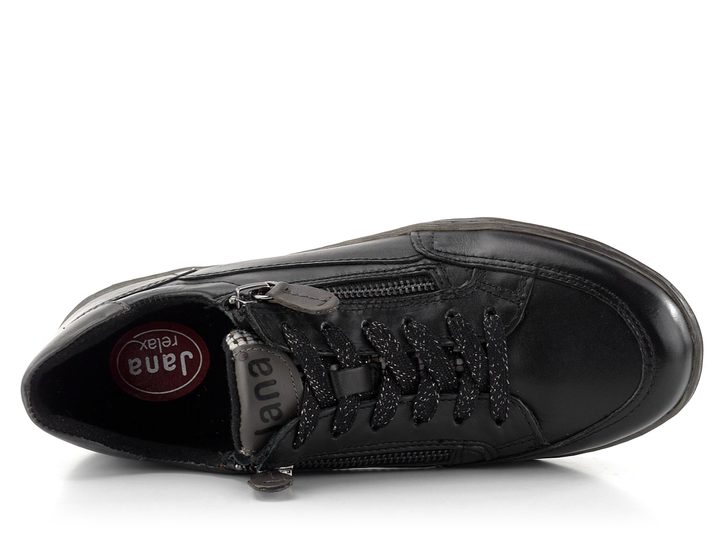 Jana sneakers polobotky v šíři "H" Black 8-8-23606-27 001