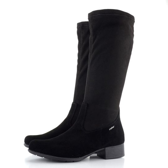 Rieker čižmy s pružným lýtkom čierne 78654-00