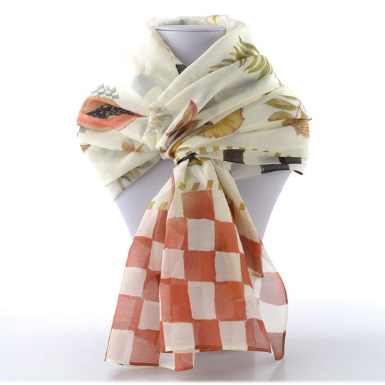 Fraas šál s bavlnou a hedvábím tropical 633035-896