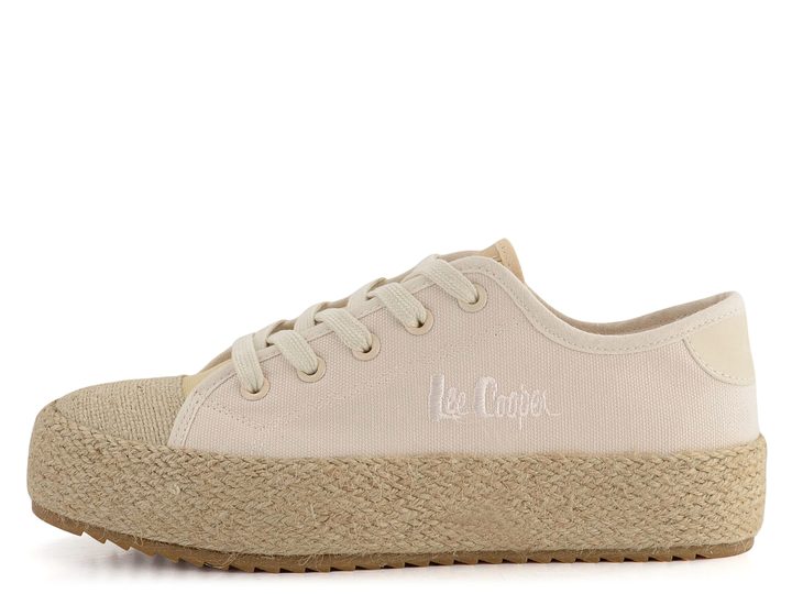 Lee Cooper tenisky na platformě světle béžové LCW-24-31-2191LB