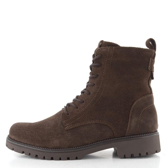 Tamaris kožený šněrovací kotník mocca suede 1-25402-43