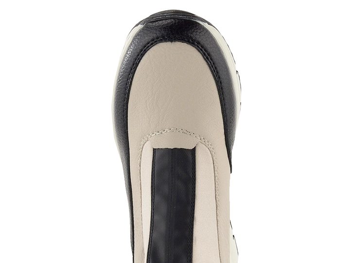 Rieker sportovnější kotník na klínu černý/krémový N6352-60