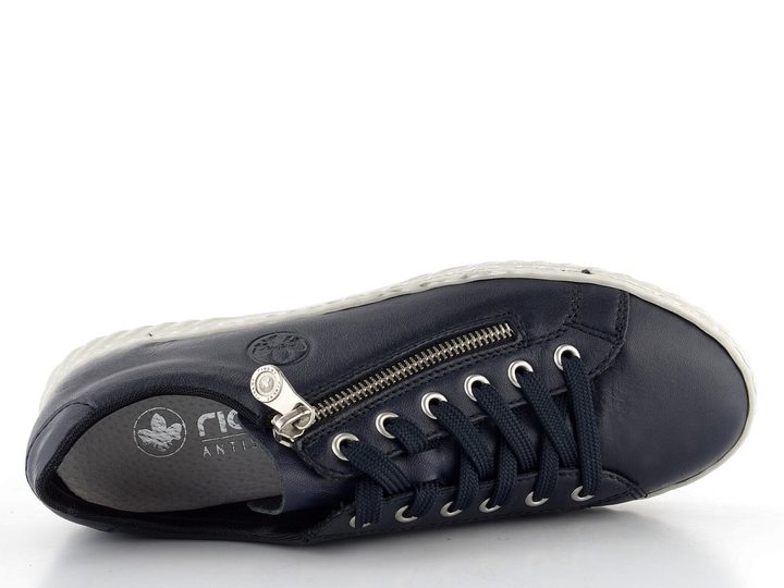 Rieker poltopánky so zipsom tmavo modré N0900-14