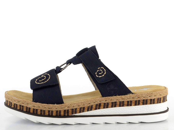 Rieker modré šľapky na kline V79N2-14