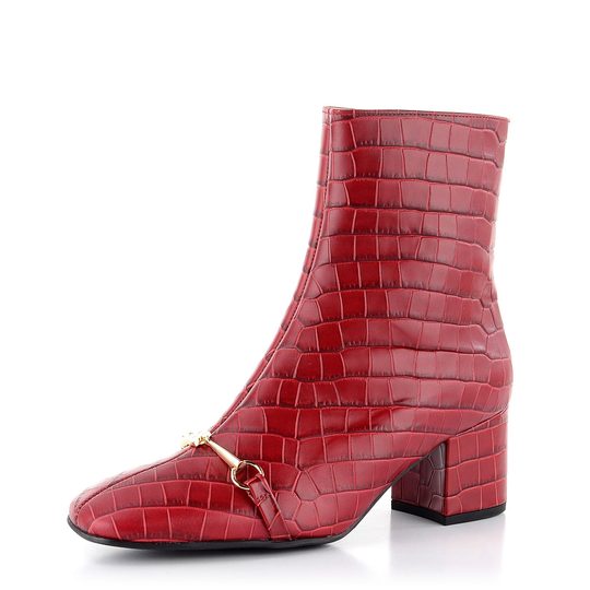 Högl členkové topánky na podpätku croco Cherry 0-104186