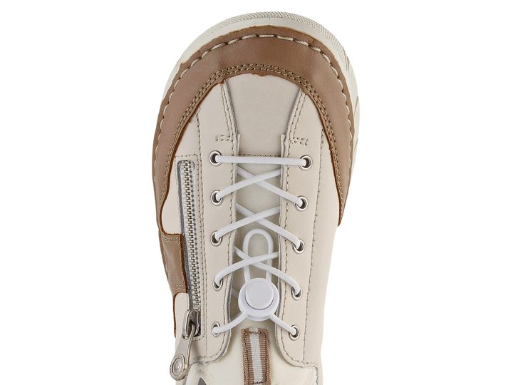 Rieker prozouvací polobotky s olivkou béžové kombi 55064-60