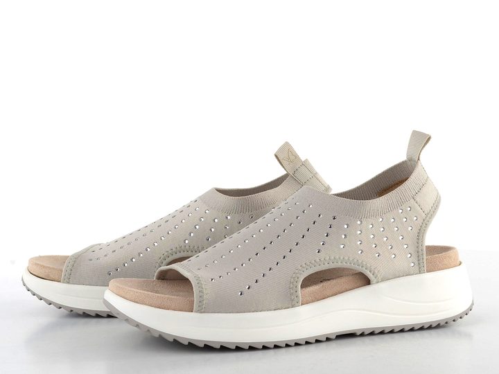 Caprice úpletové sandály Lt Grey Knit 9-28706-42