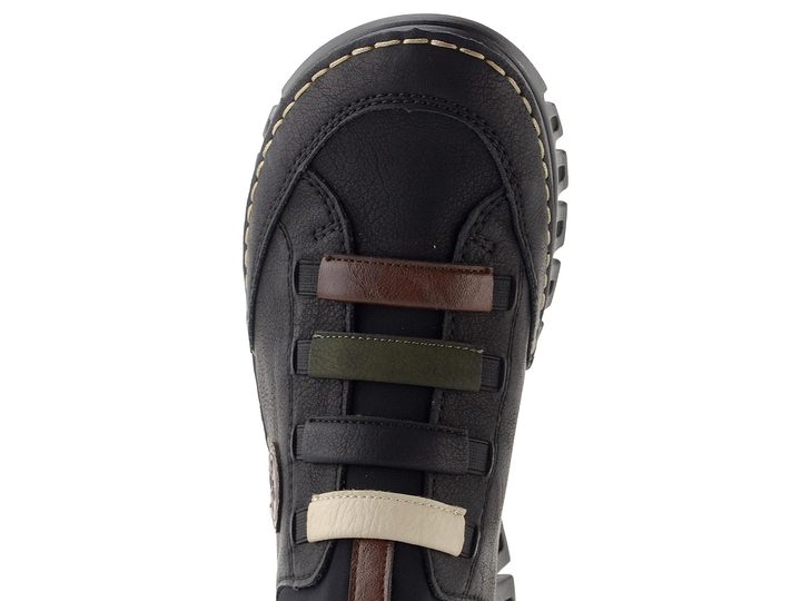 Rieker prozouvací polobotky s gumičkami černé 57550-00
