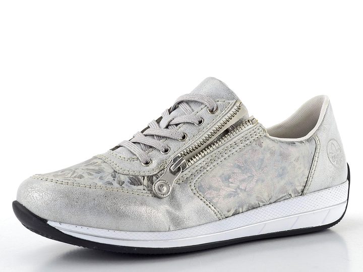 Rieker tenisky so zipsom Ice/Grau-Metallic N1112-80