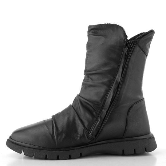 Creator řasený kotník se zipem Soft black IB 18371