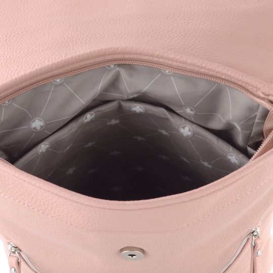 Rieker ružový batoh s klopou H1318-31