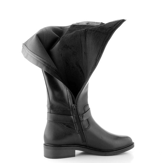Remonte černé hladké kozačky D2W77-00