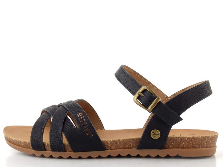 Mustang páskové sandály black 26M0162014