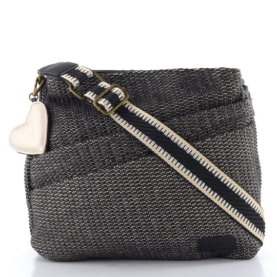 Rieker crossbody kabelka so srdcom schwarz-sand/black H1004-92