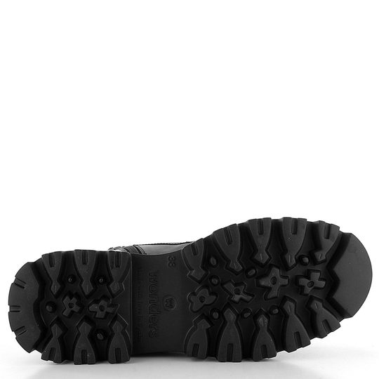 Wonders šněrovací kotník na hrubé podešvi Negro C-7502