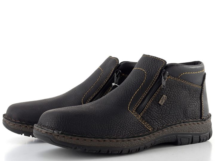 Rieker pánska zipsová členková obuv s membránou čierna 05173-00