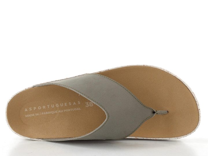 Asportuguesas dámské žabky Cami L khaki P018223017