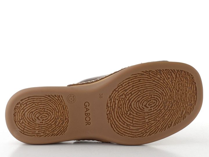 Gabor hnědé pantofle žabky Peanut 03.700.24