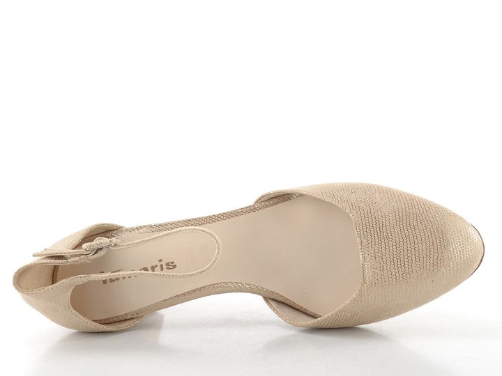 Tamaris lodičky s kotníkovým páskem gold structure 1-24412-41