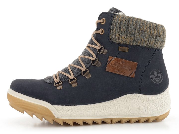 Rieker členková obuv s nápletom a membránou na platforme šedá Y4730-14