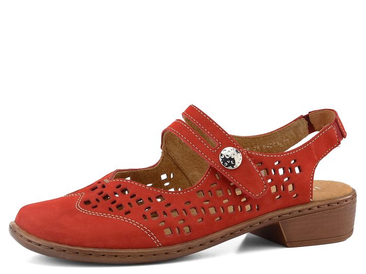 Jenny sandály červené šíře H 22-54261
