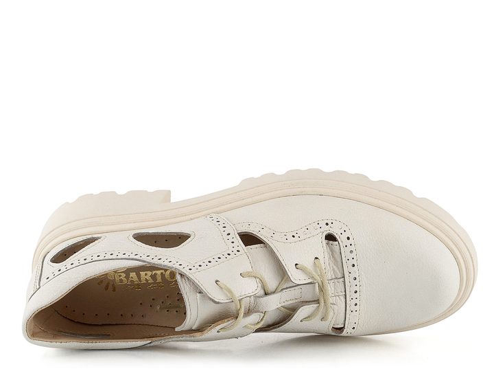 Barton dámske poltopánky prerezávané krémové 2356