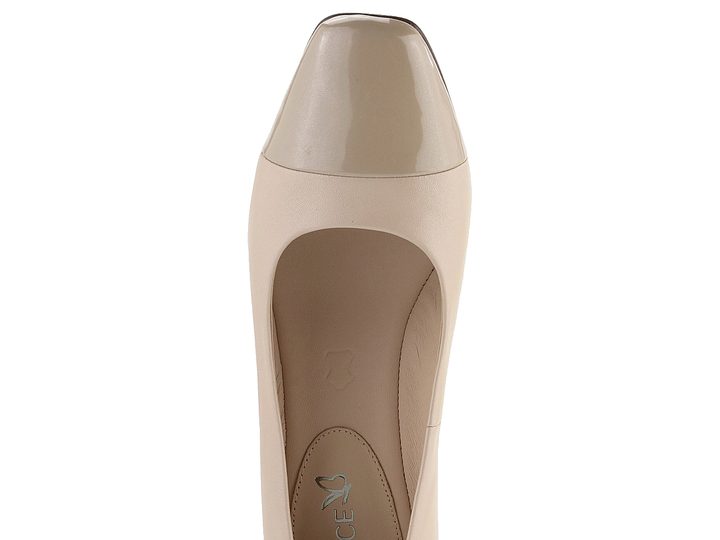 Caprice béžové lodičky na širokém podpatku 9-22305-42