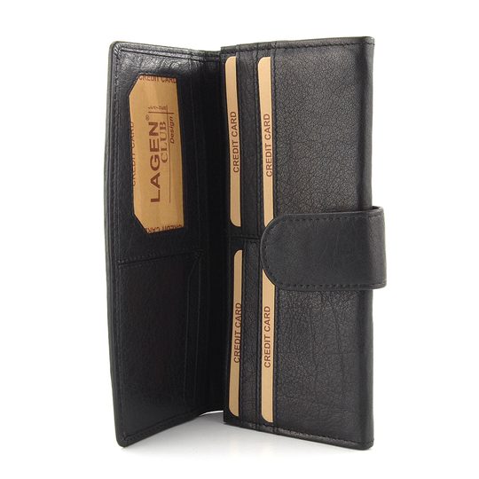 Dámska podlhovastá peňaženka so zápinkou 5152-Black