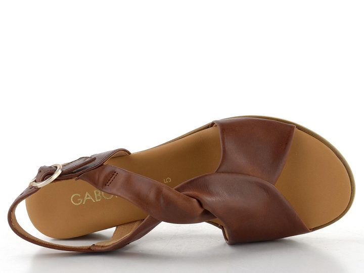 Gabor sandály na klínu camel 82.751.53