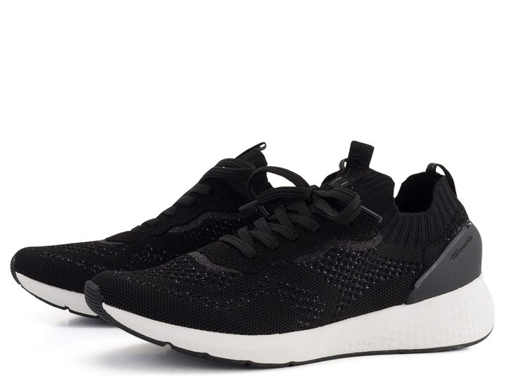 Tamaris tenisky ve sportovním stylu Black Metallic 1-23714-42