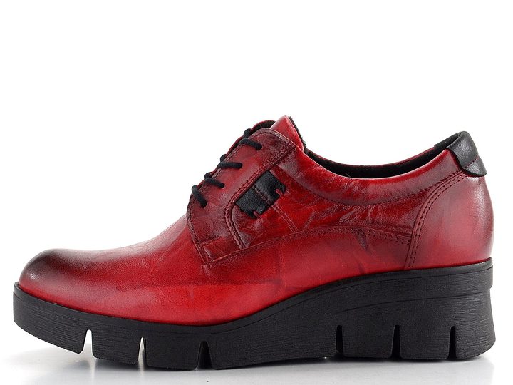 Barton polobotky na klínu červené 24-2548