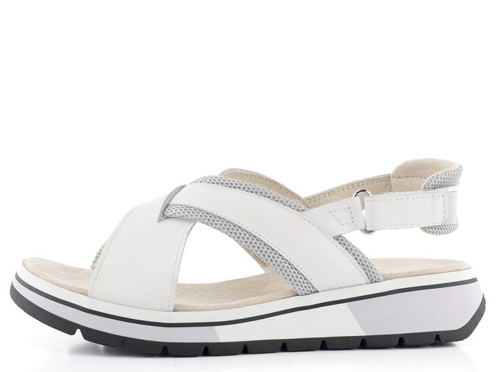 Caprice sandály s kříženými pásky White Combi 9-28704-20