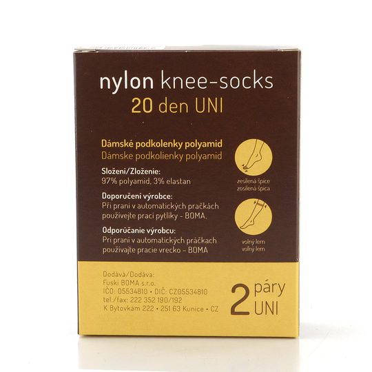 Jemné nylonové podkolenky golden 20 DEN 2 páry/balení