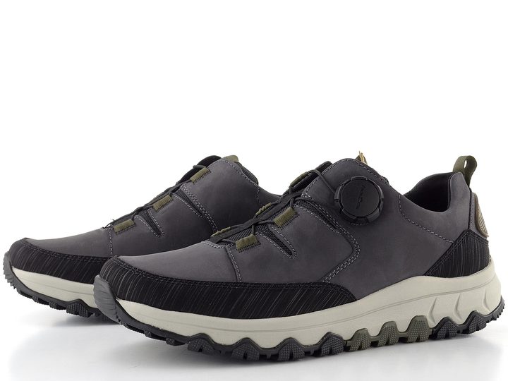 Gabor Rollingsoft pánské kožené polobotky iron/black 8005.15.03