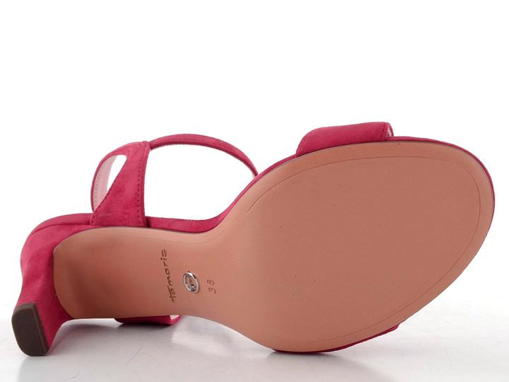 Tamaris sandály na podpatku red 1-28028-42