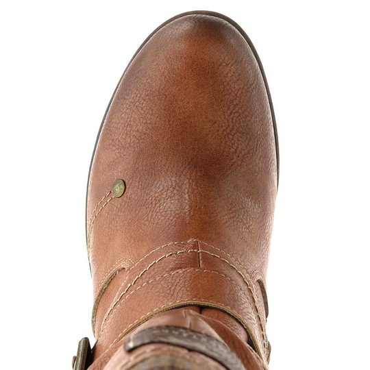 Mustang polokozačky na podpatku cognac 15M0162001