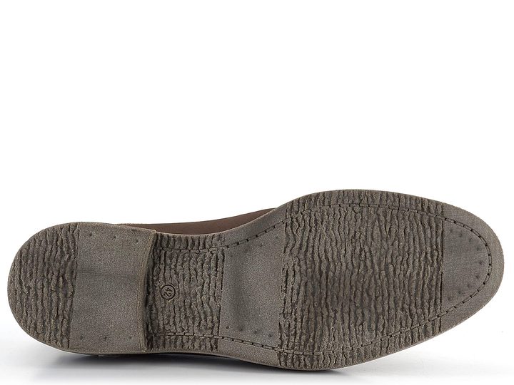 Barton hnědé nubukové polobotky s kontrastním štepem 0702