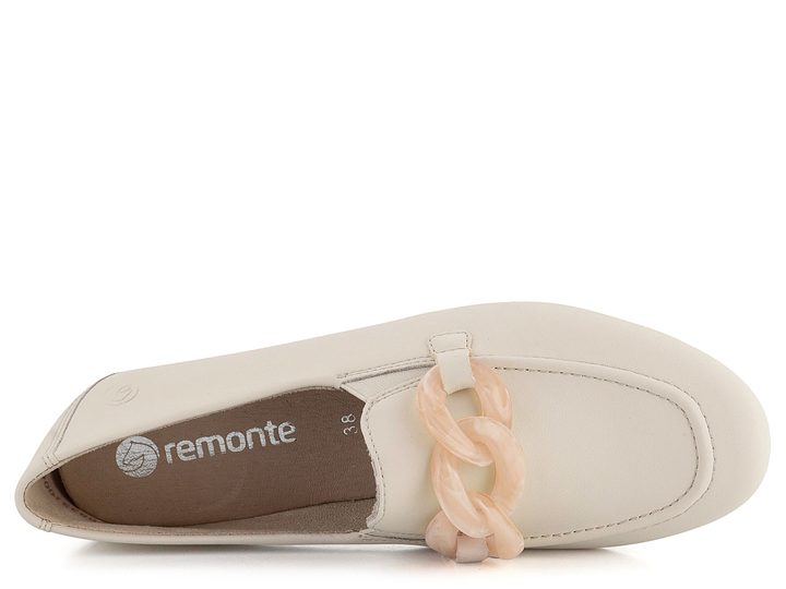 Remonte biele dámske mokasíny Porzellan/Kreide D0K00-80