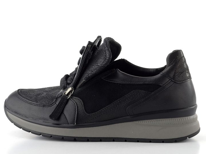 Gabor široké tenisky se zipem černé 76.307.67
