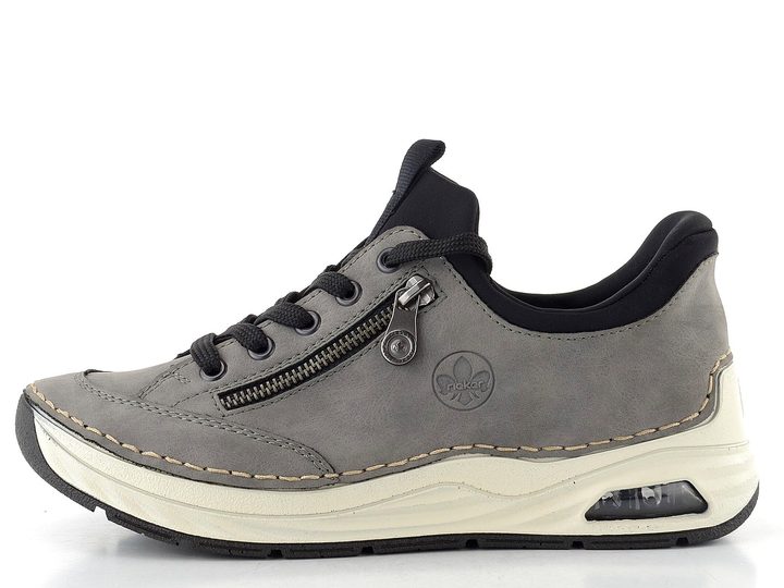 Rieker šedé prozouvací polobotky 44567-42