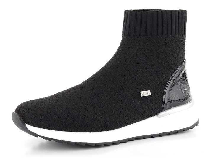 Rieker ponožkové členkové topánky s membránou čierne X8050-01